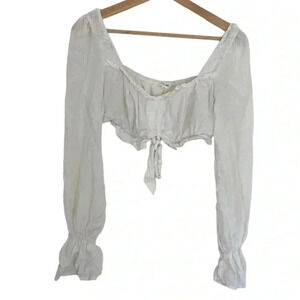 Cotton Candy LA long sleeve ruffle crop top